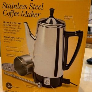 Stainless Steel Coffee Maker - Silver